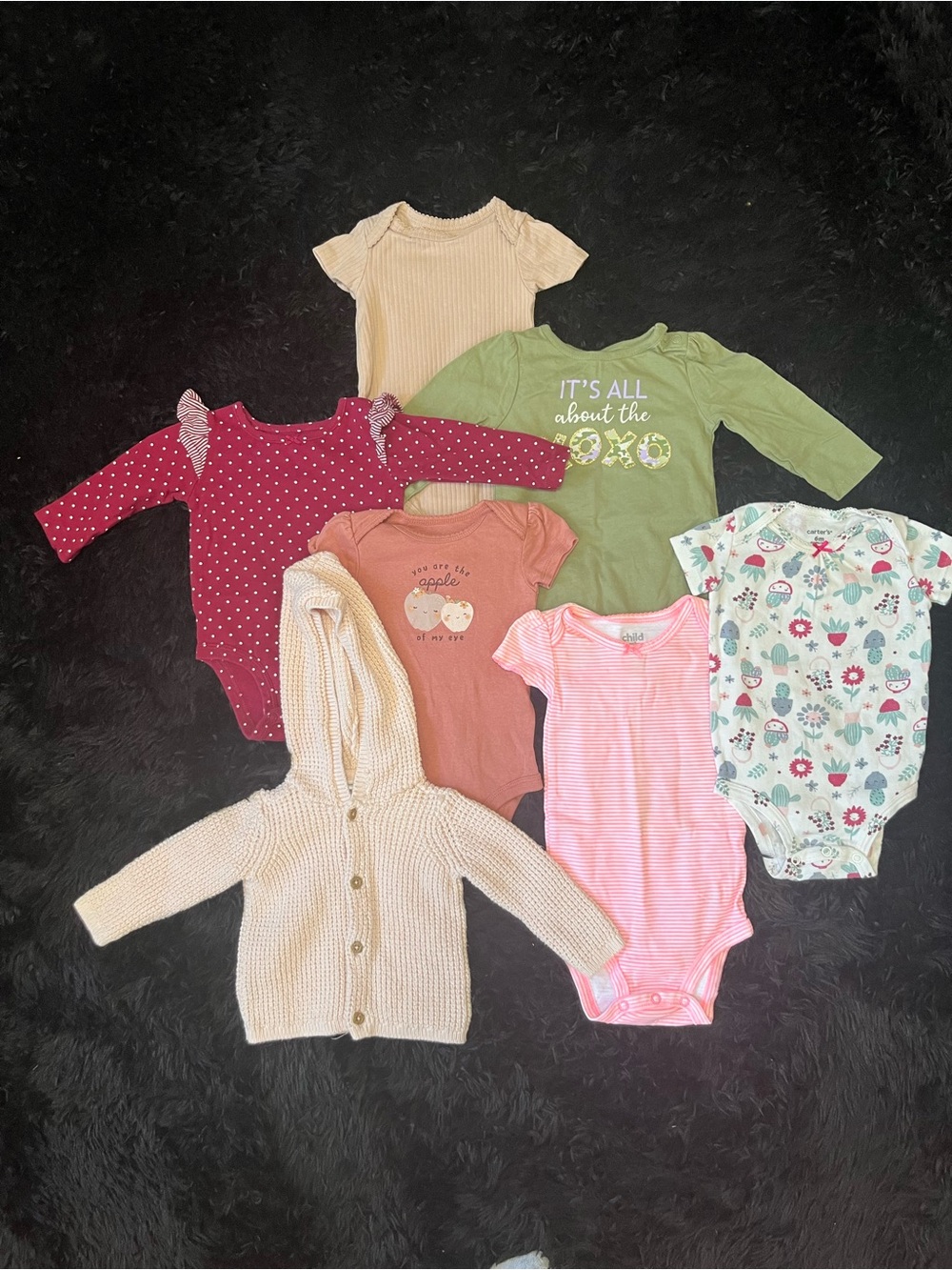 COTTON 6-9 Months Girl CACTUS ONSEI 7 Piece Bundle